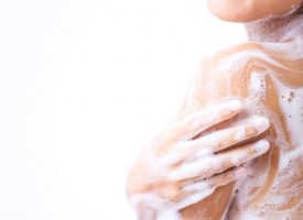 Powder shower gel